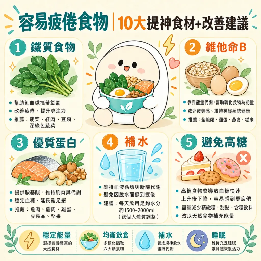 容易疲倦食物