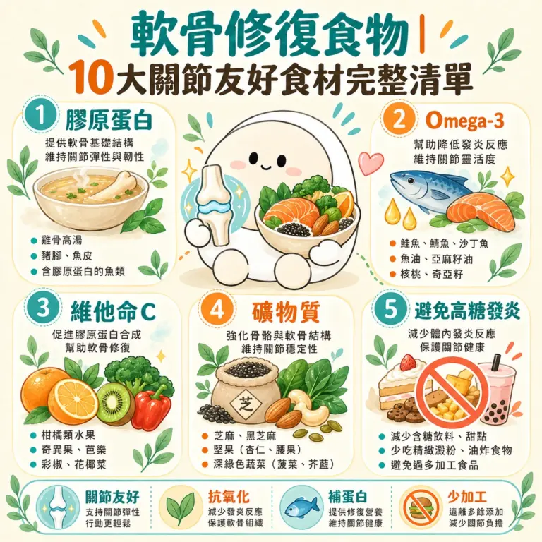軟骨修復食物｜10大關節友好食材完整清單
