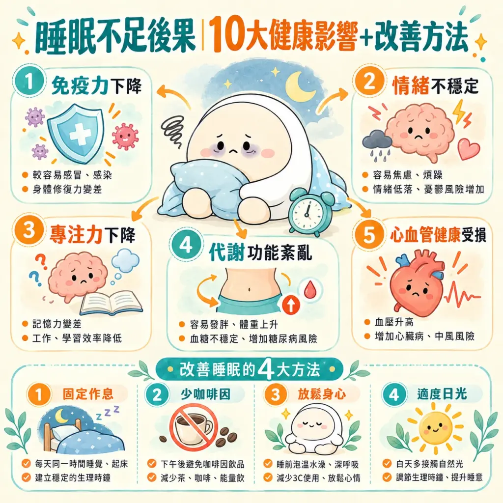 睡眠不足後果
